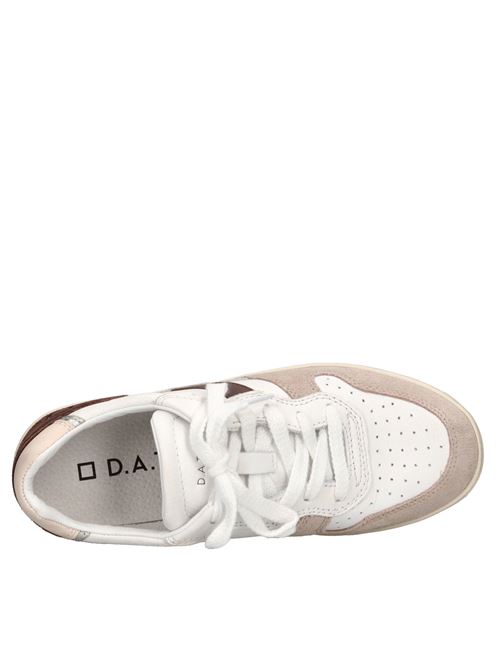 Sneakers in pelle D.A.T.E. | COURT 2.0 VINTAGE CALFBIANCO-ROSA-MARRONE